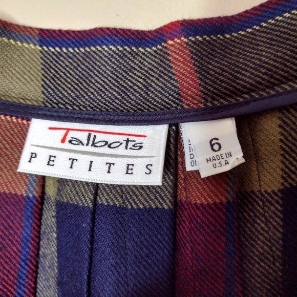 Talbots Wool Plaid Wrap Skirt Kilt Style Preppy Academia 6P - Picture 6 of 7